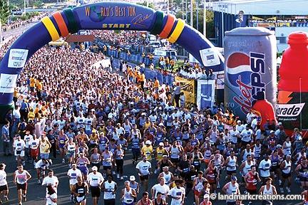 World's Best 10K Inflatable Start Art at Racing Event