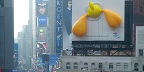 Fage Yogurt's Inflatable Tweety Bird Billboard in Times Square