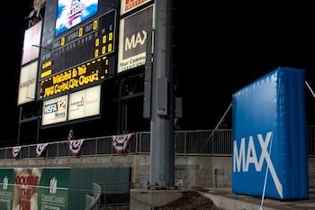 Max Credit Union's Inflatable Billboard at Baseball Game