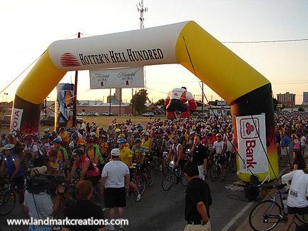 Hotter'N Hell Inflatable Start Arch at Bike Race