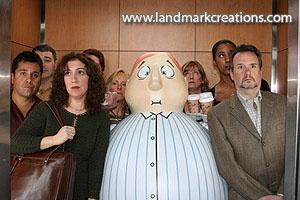 Inflatable Balloon Guy in CharcoCaps Commercial