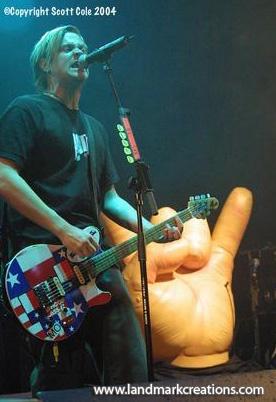 Inflatable Hook 'em Horns at Bowling for Soup Concert