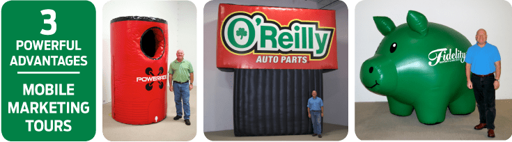 Custom-designed Inflatables Manufactured for Experiential Marketing Tours