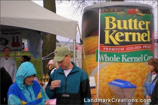 Inflatable Butter Kernel Corn Can at Community Event