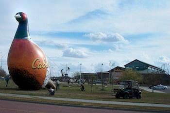 Giant Inflatable Pheasant at Cabela's Retail Location