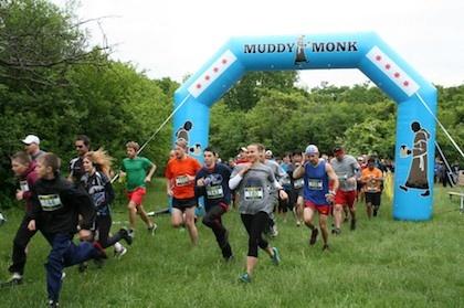 Muddy Monk Inflatable Arch at Trail Race