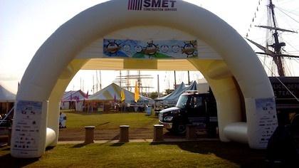 SMET Construction Inflatable Dual Archway at Festival