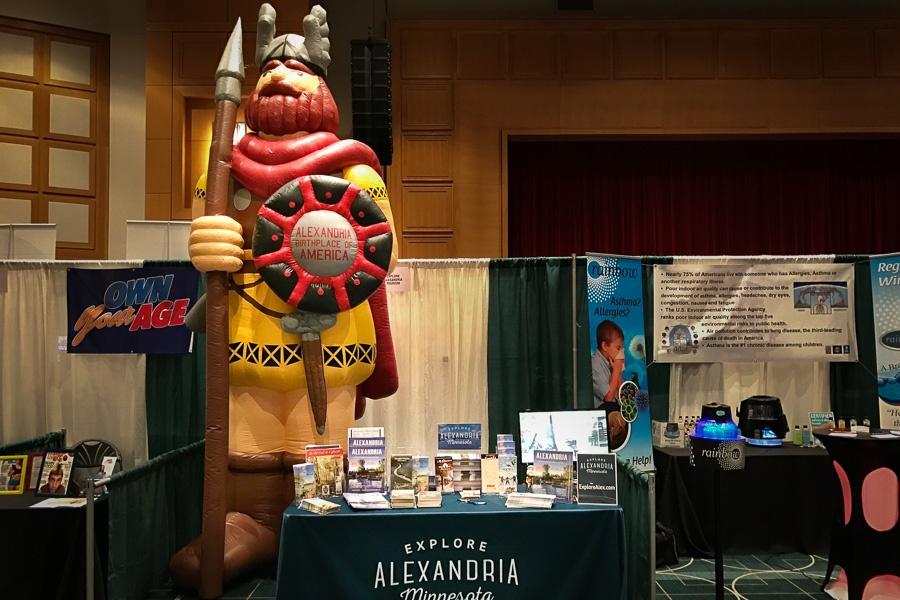Little Ole Inflatable Viking Mascot at Visitor Center