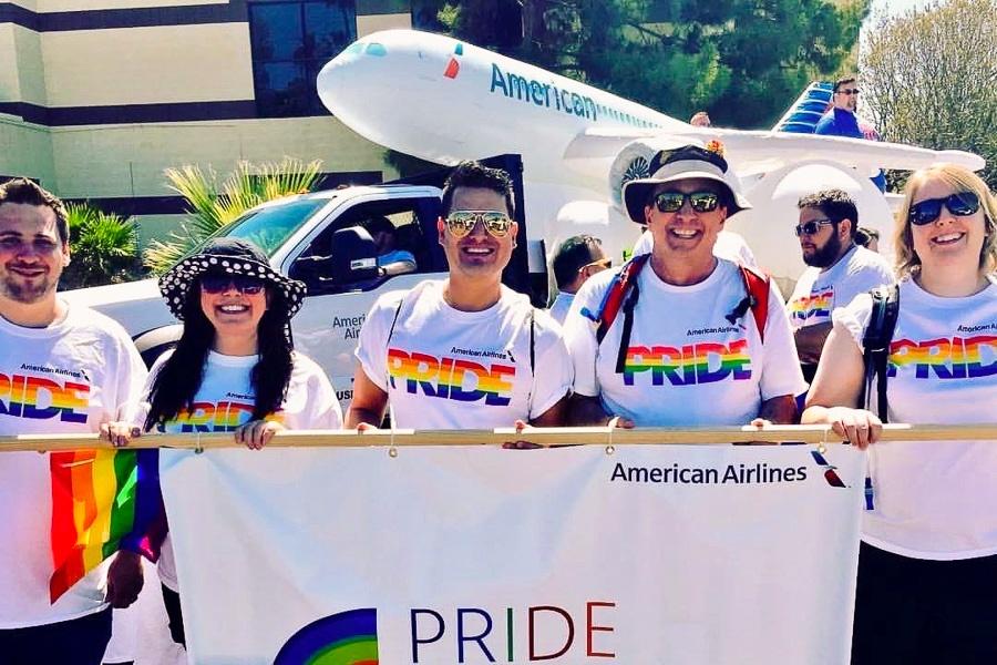 Custom Inflatable American Airlines Replica at Pride Parade