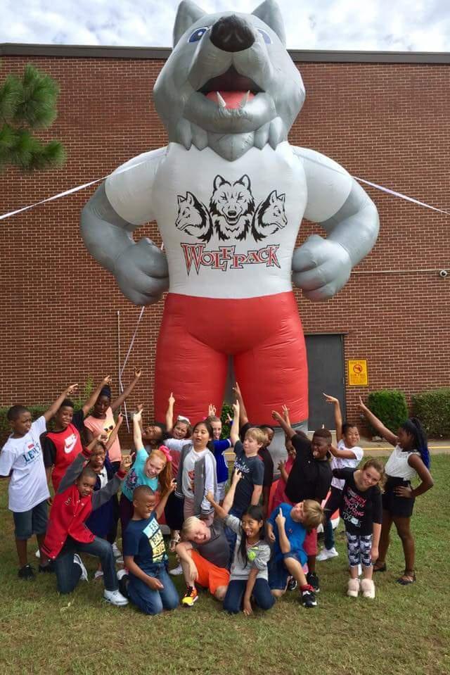 Wolf Mascot North Caddo Elementary