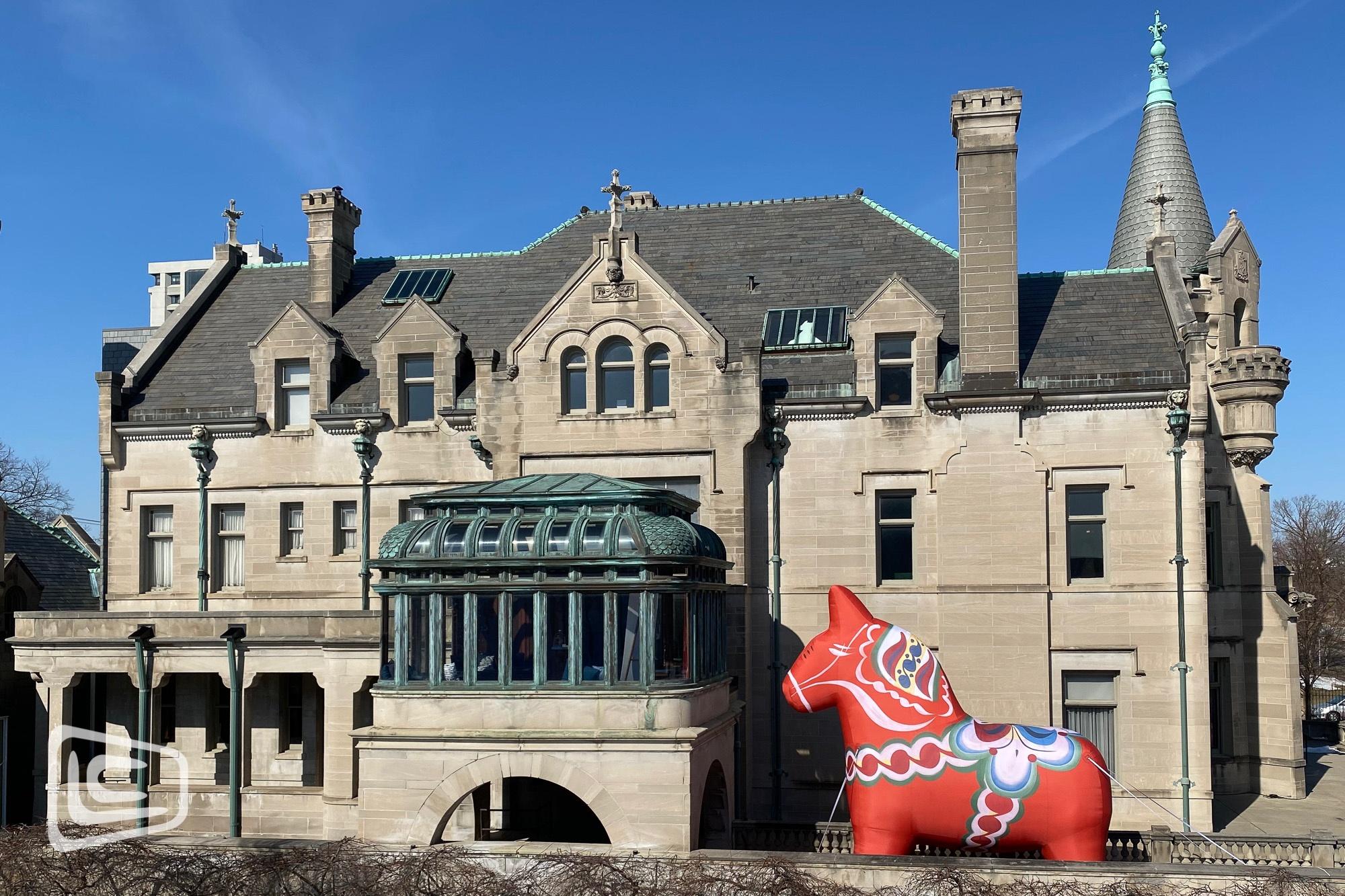 Custom Inflatable Dala Horse at American Swedish Institute
