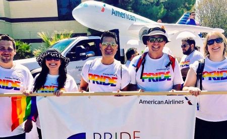 Custom Inflatable American Airlines Replica at Pride Parade