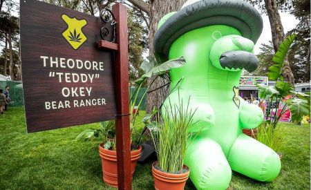 custom inflatable gummy bear Tokey at Grass Lands festival